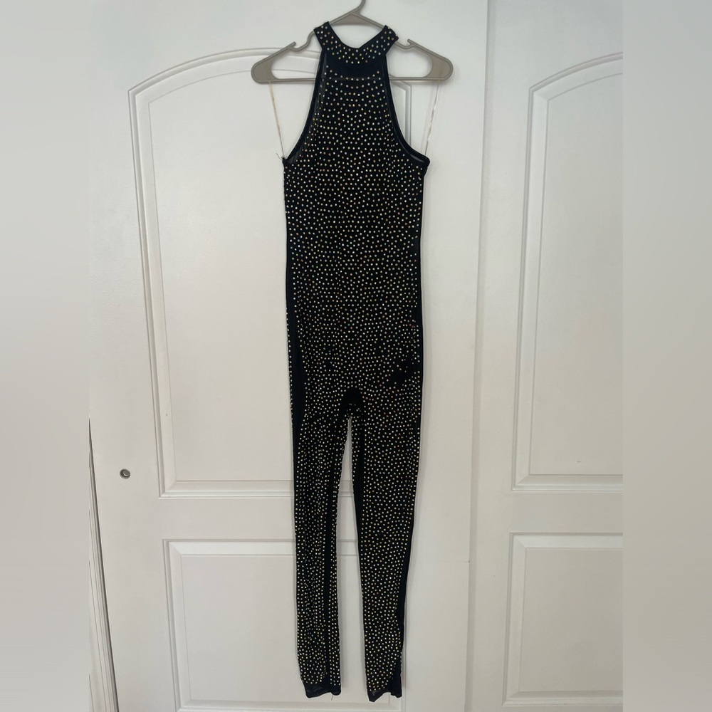 Rhinestones Sleeveless body suit